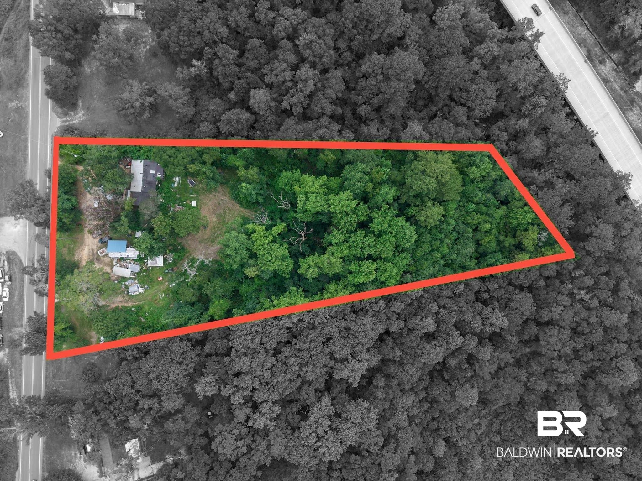 5386 Lott Road Eight Mile, AL 36613 - Photo 30 of 35 Aerial overview of property's location featuring property parcel outlined