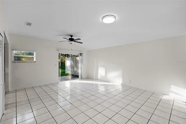 a view of an empty room and window