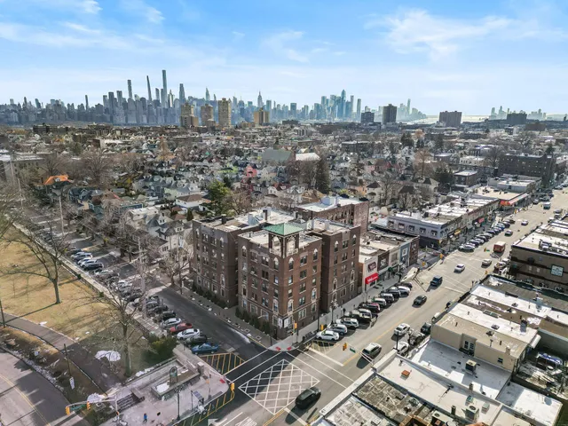 an aerial view of city