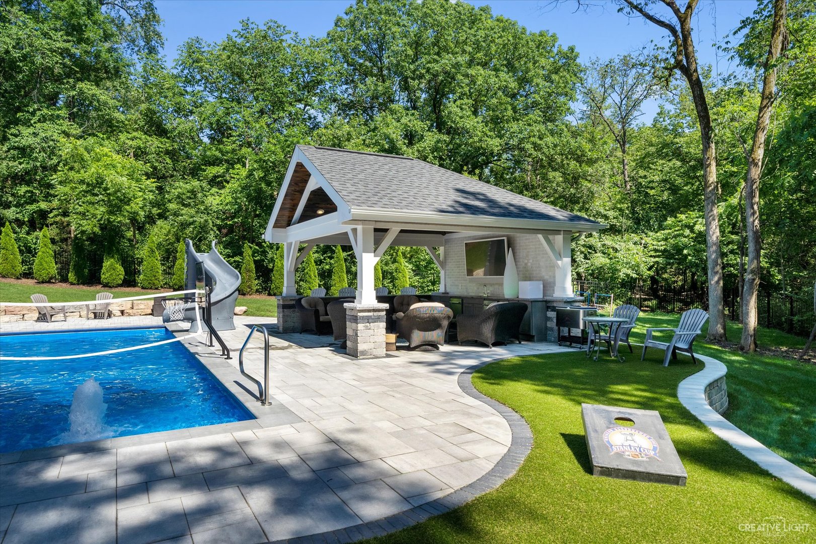 521 Chatfield Road New Lenox, IL 60451 - Photo 3 of 48 a view of a house with swimming pool and sitting area