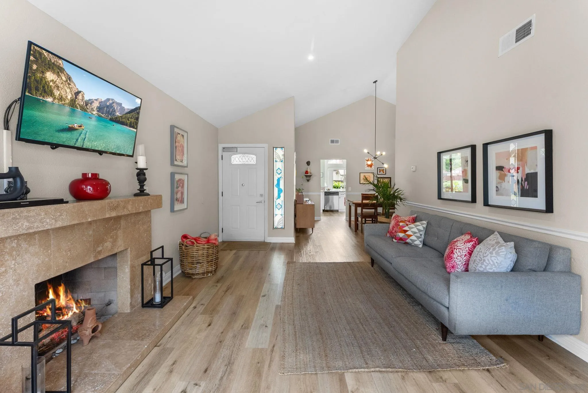 4444 Silver Birch Way Oceanside, CA 92057 - Photo 7 of 54 a living room with furniture and a fireplace