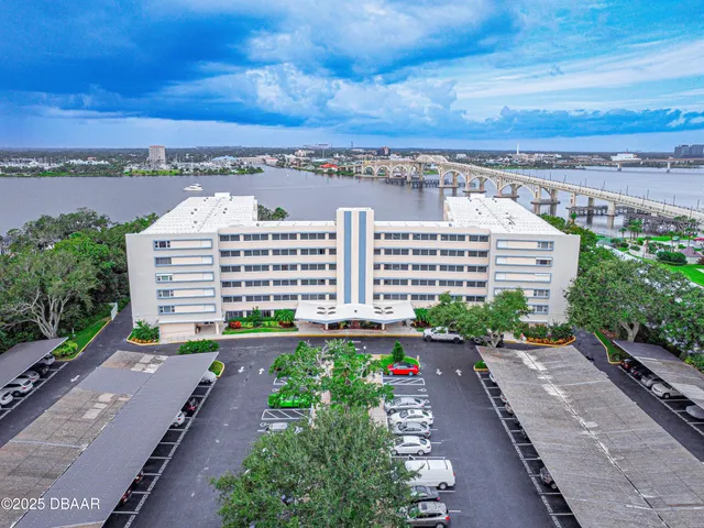 a view of a city with tall buildings