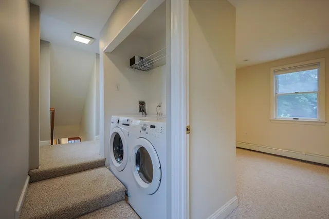 a view of utility room with washer and dryer
