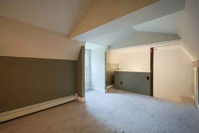 an empty room with closet