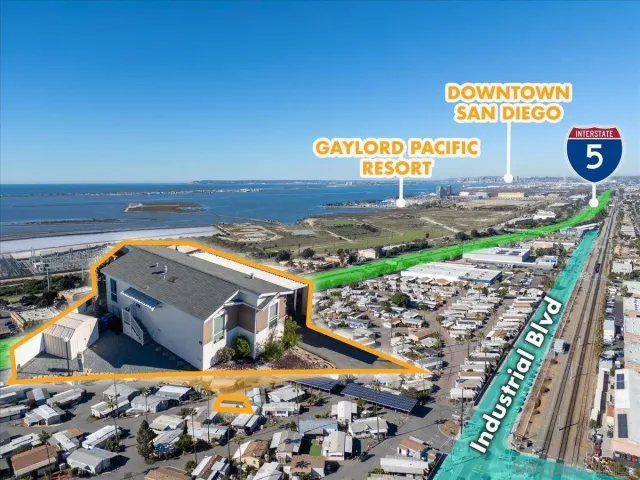 a view of a street with an outdoor space