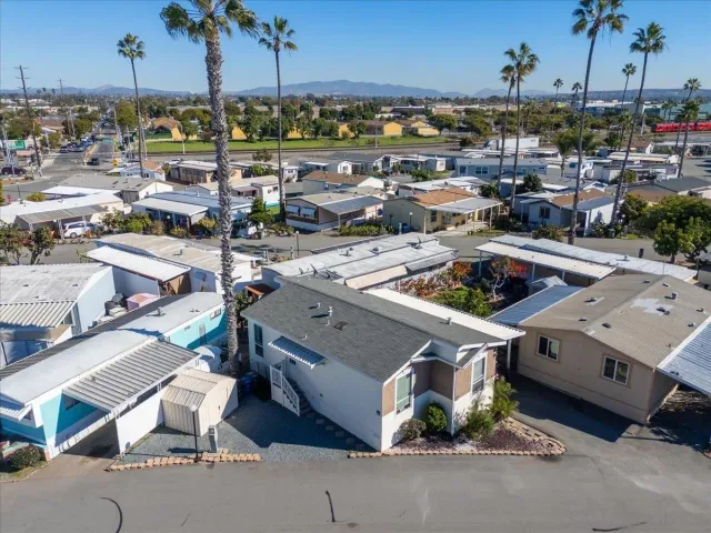 an aerial view of a city