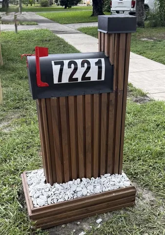 a view of a bench in the garden