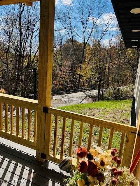 2445 McCord Hill Road Wellsburg, WV 26070 - Photo 35 of 37 Wooden deck with view of scattered trees and a yard