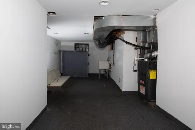 a close view of water heater room