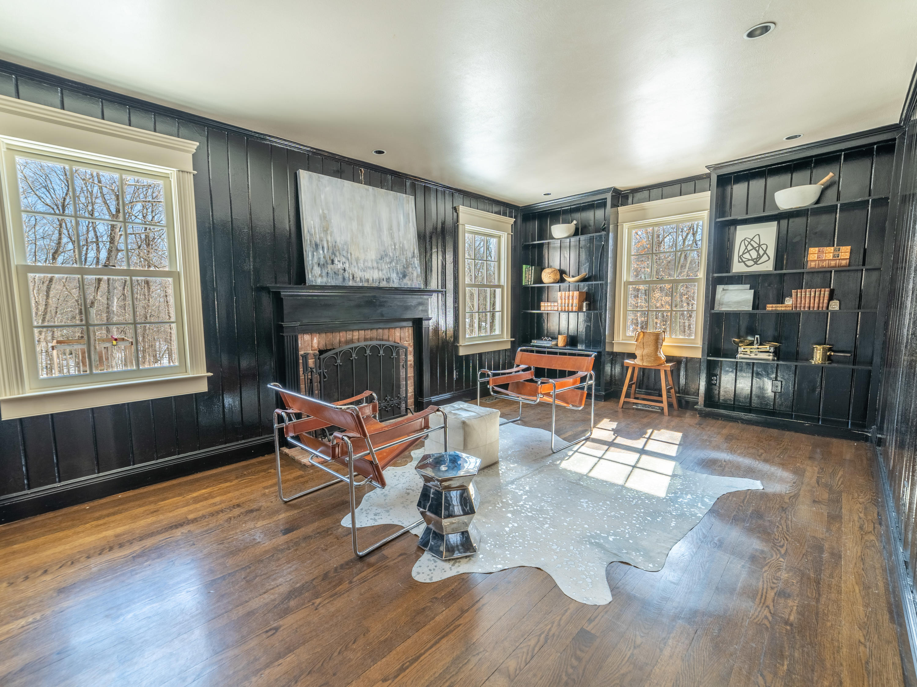 103 Salem Road New Canaan, CT 06840 - Photo 12 of 42 a living room with furniture fireplace and window