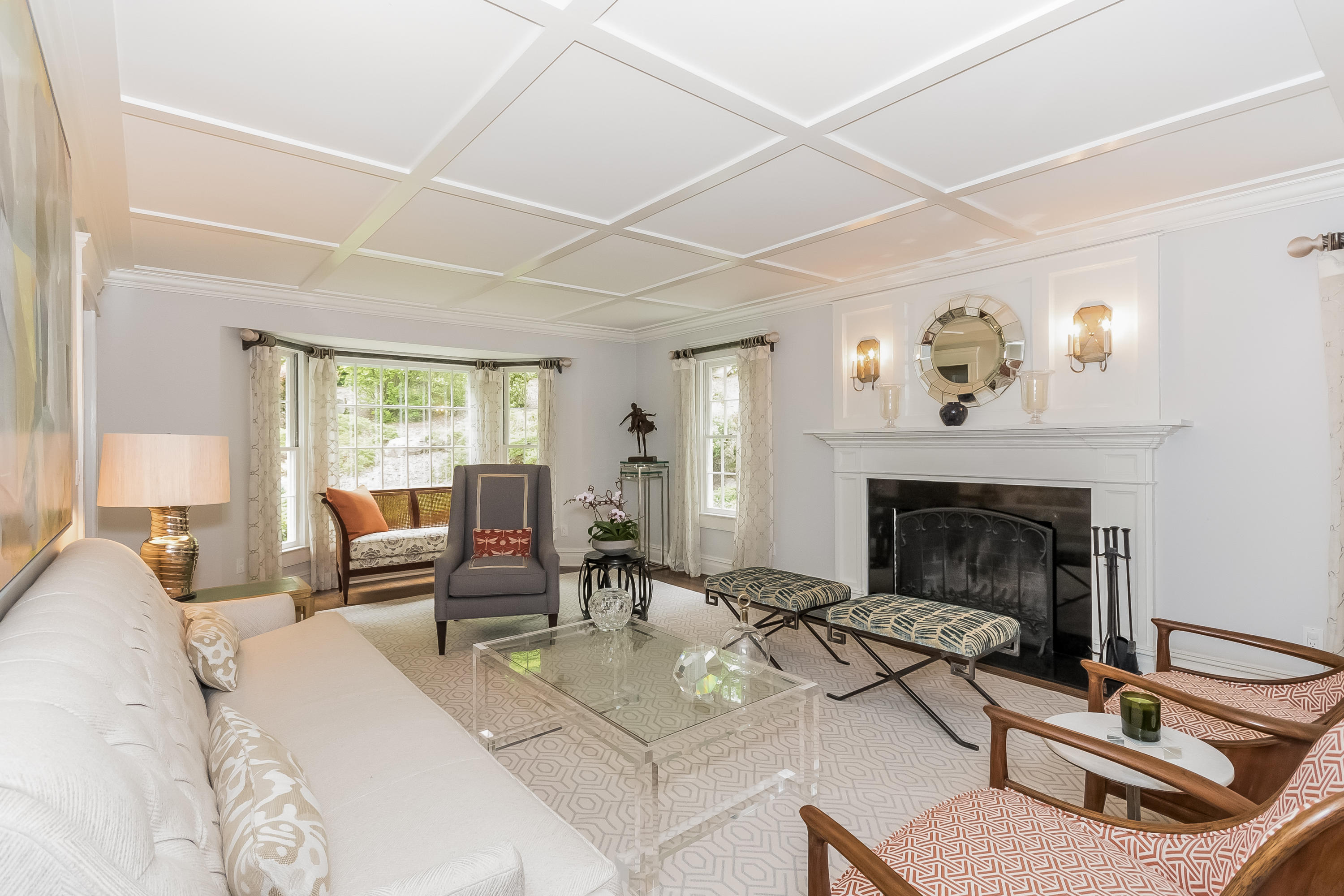 103 Salem Road New Canaan, CT 06840 - Photo 7 of 42 a living room with furniture and a fireplace