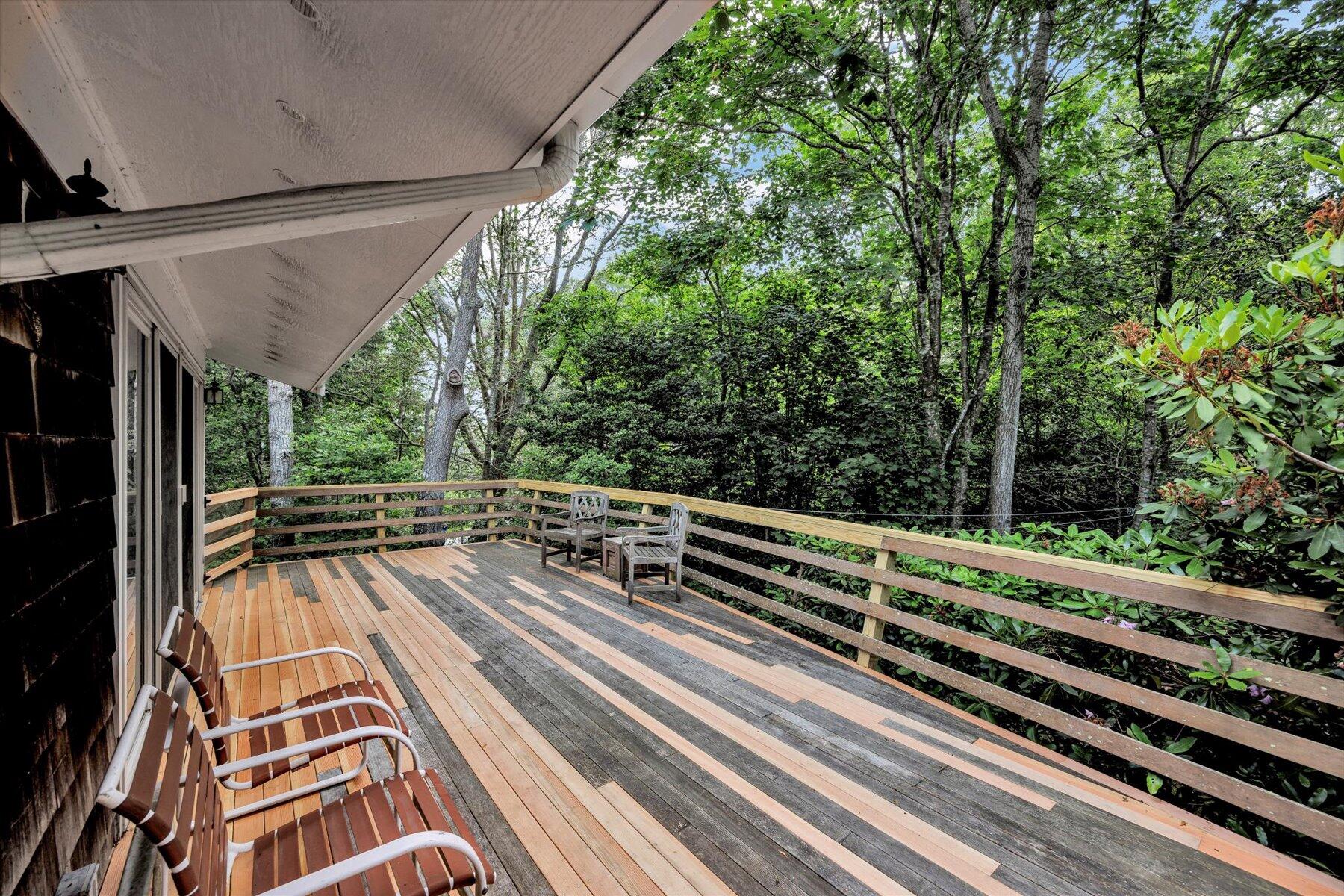 44 Nobska Road Woods Hole, MA 02543 - Photo 42 of 47 a view of a balcony with wooden floor