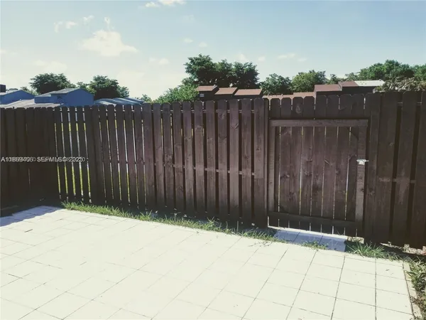 a view of wooden fence
