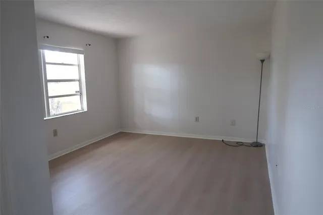 an empty room with a window