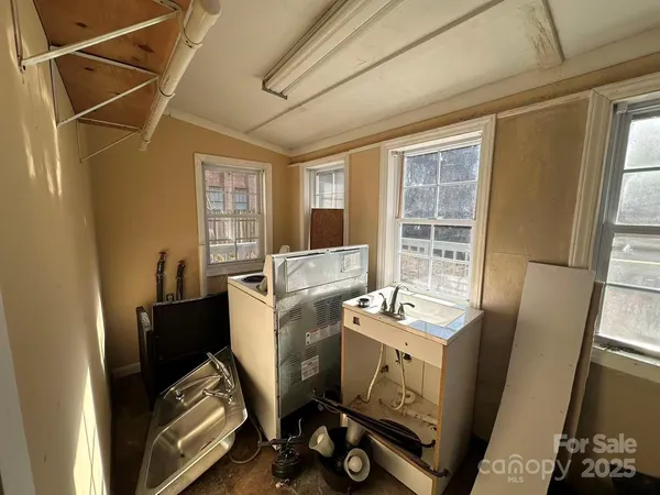 a room with storage and utility