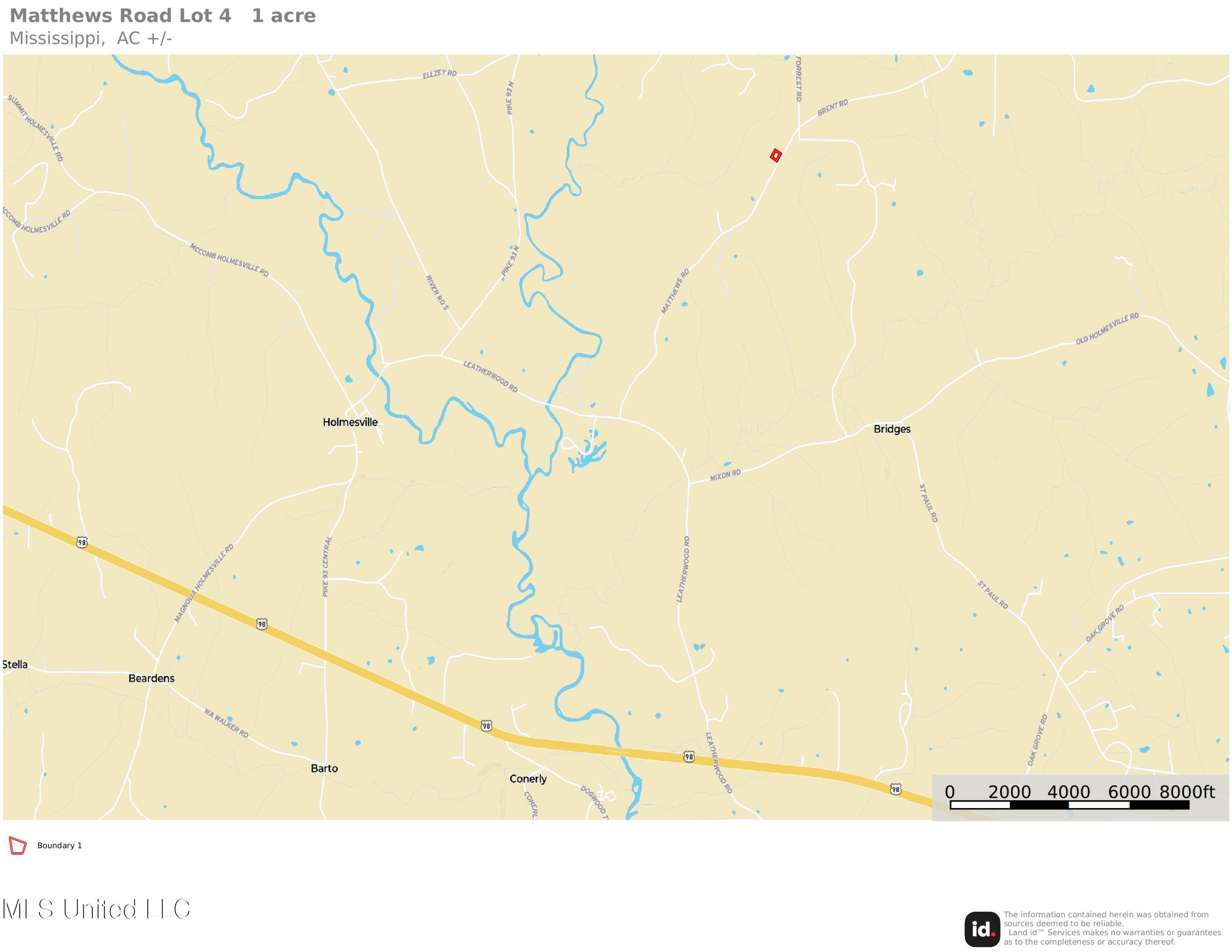 Matthews Tylertown, MS 39667 - Photo 21 of 21 Matthews Road Lot 4 Location