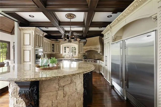 a view of a chairs and tables in patio