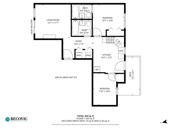 $2,295 | 2009 West Jarvis Avenue, Unit 3, Chicago, IL 60645