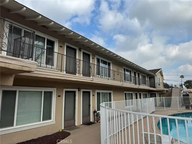 a brick building with a large windows
