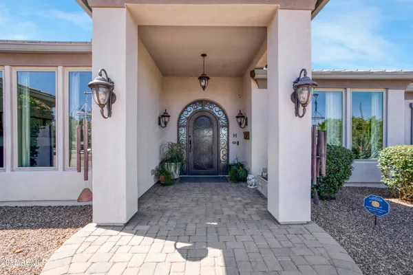 a front view of a house