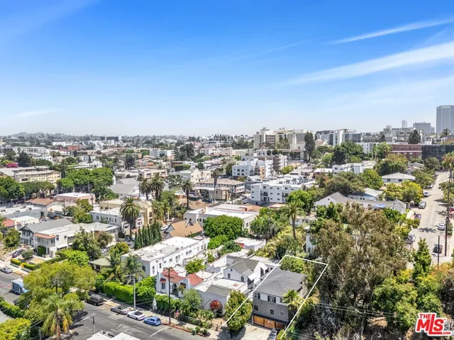 an aerial view of a city