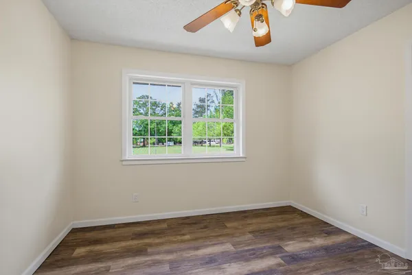 an empty room with a window