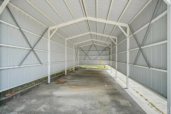 a view of a indoor garage