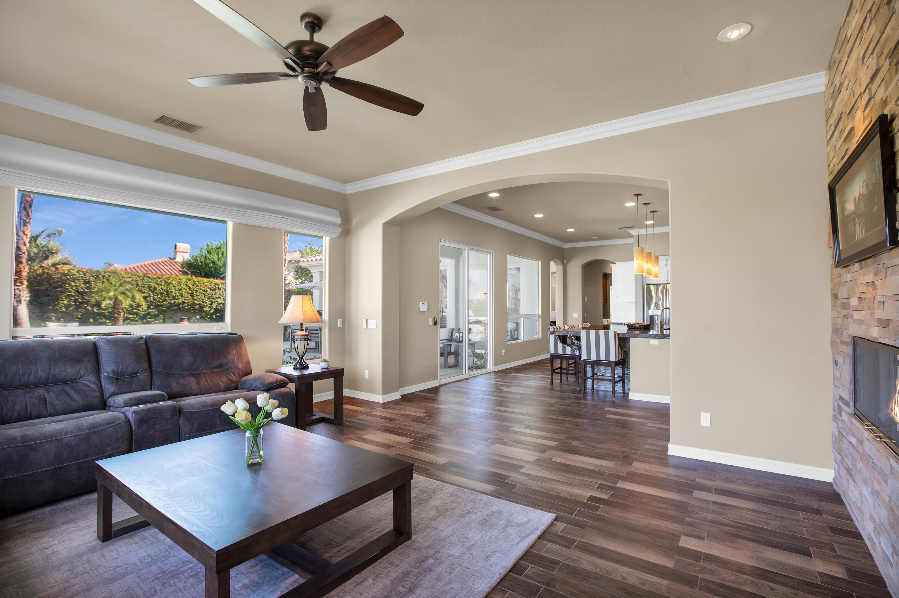 390 Loch Lomond Road Rancho Mirage, CA 92270 - Photo 14 of 55 a living room with furniture and a wooden floor