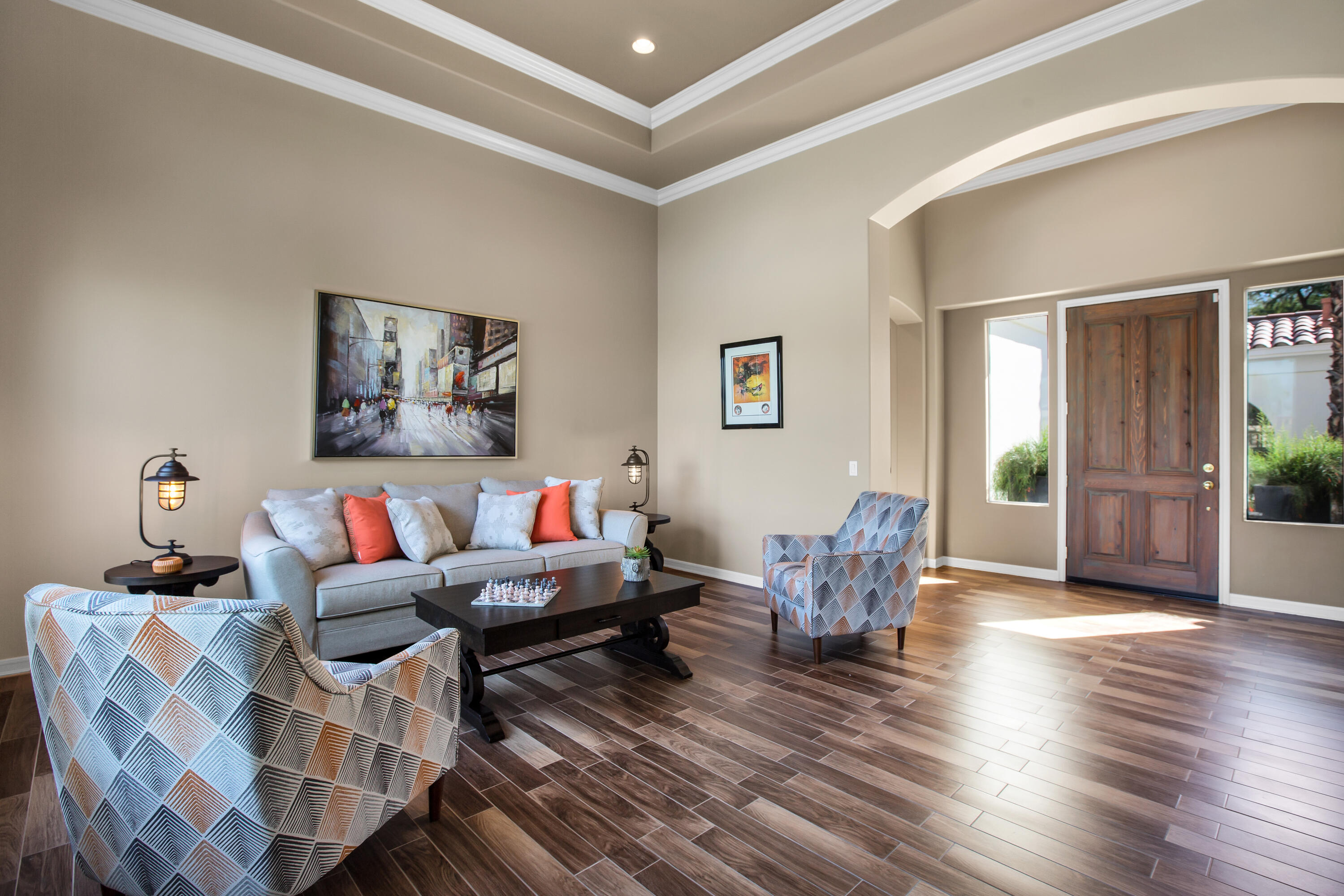 390 Loch Lomond Road Rancho Mirage, CA 92270 - Photo 20 of 55 a living room with furniture and wooden floor