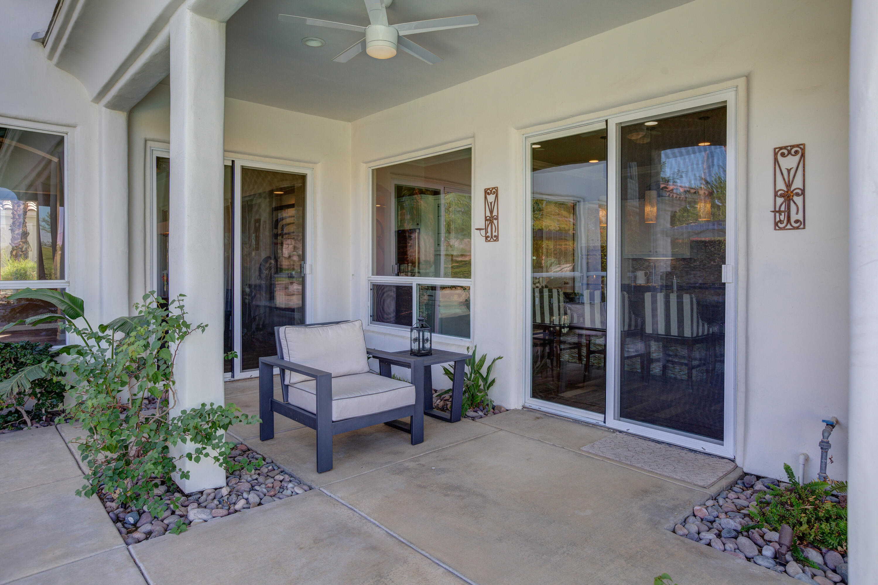 390 Loch Lomond Road Rancho Mirage, CA 92270 - Photo 46 of 55 a view of a house with a outdoor space and porch