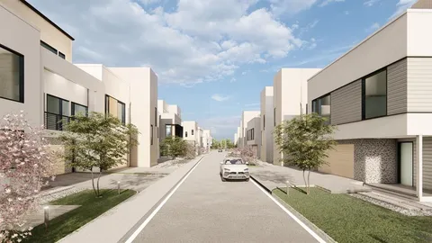 a view of a building with pathway