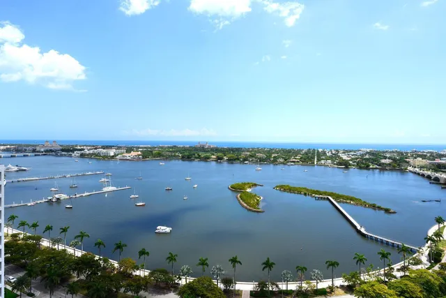 an aerial view of a city
