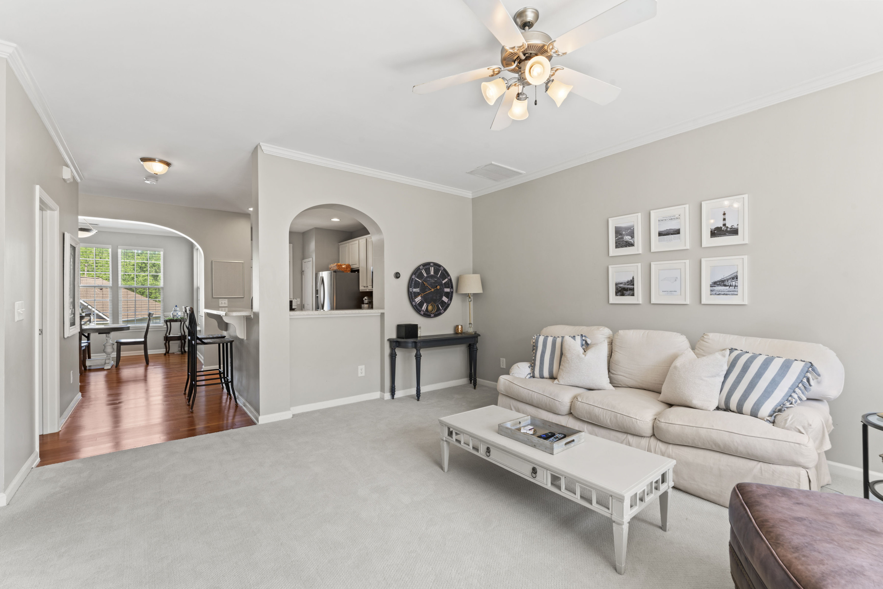 5414 Silver Moon Lane Raleigh, NC 27606 - Photo 10 of 46 Living room w/fireplace