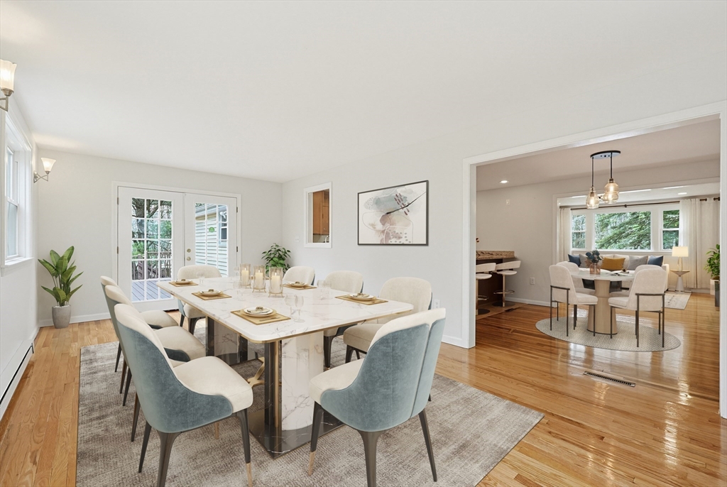 26 Beaver Brook Road Sharon, MA 02067 - Photo 15 of 42 a view of a dining room with furniture and wooden floor