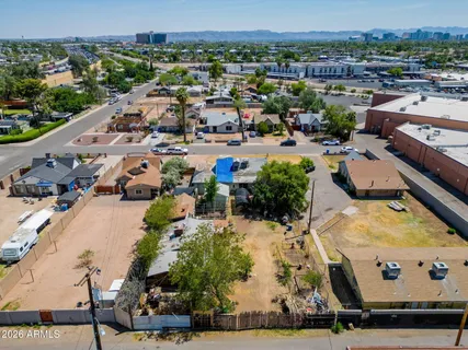 an aerial view of a city