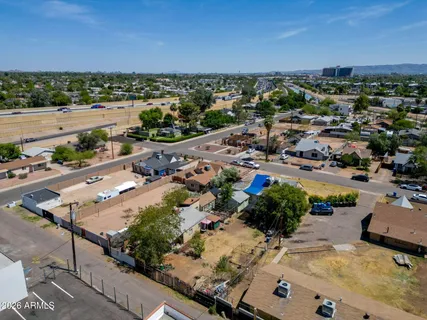 an aerial view of a city