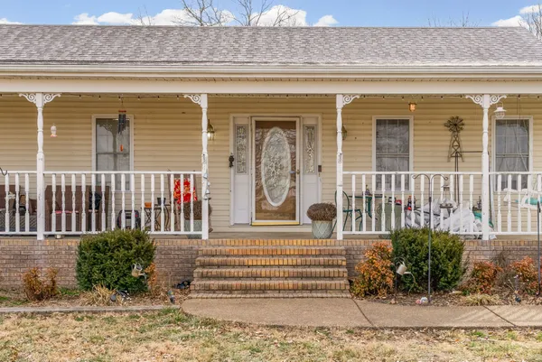 a front view of a house