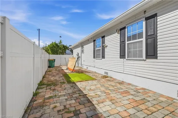 a backyard of a house