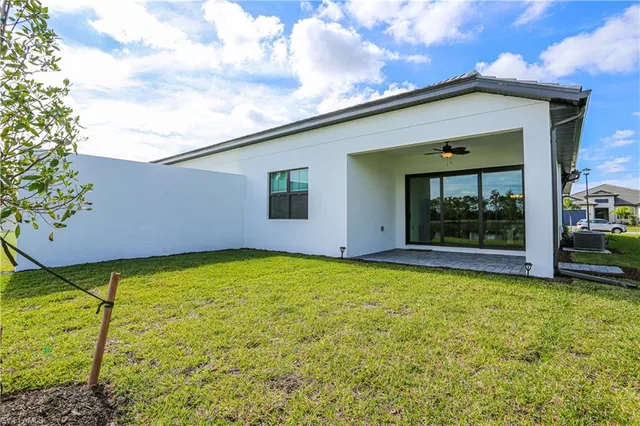 a backyard of a house