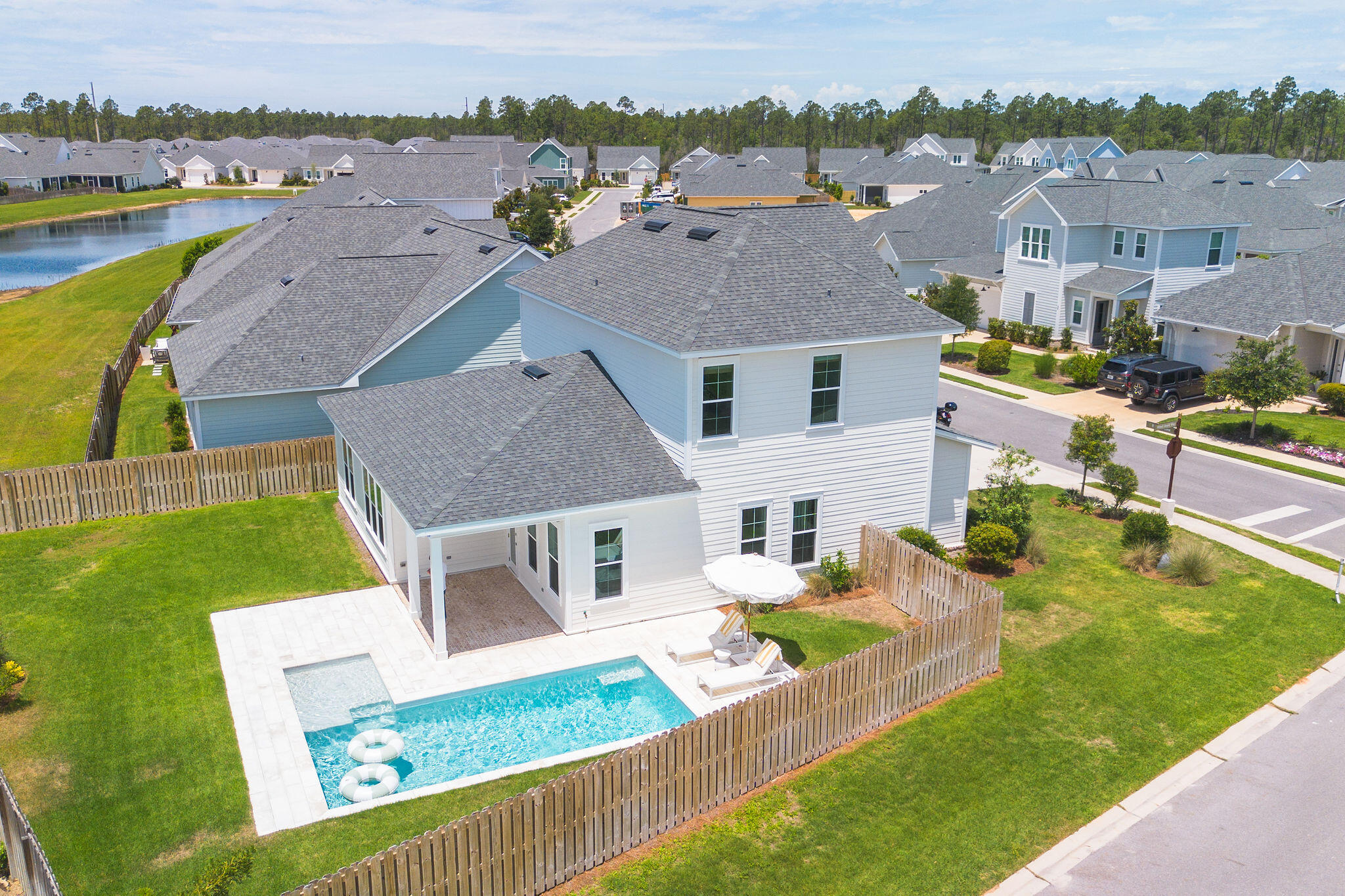 11 Bunting Ln Inlet Beach Inlet Beach, FL 32461 - Photo 44 of 70 an aerial view of a house with outdoor space