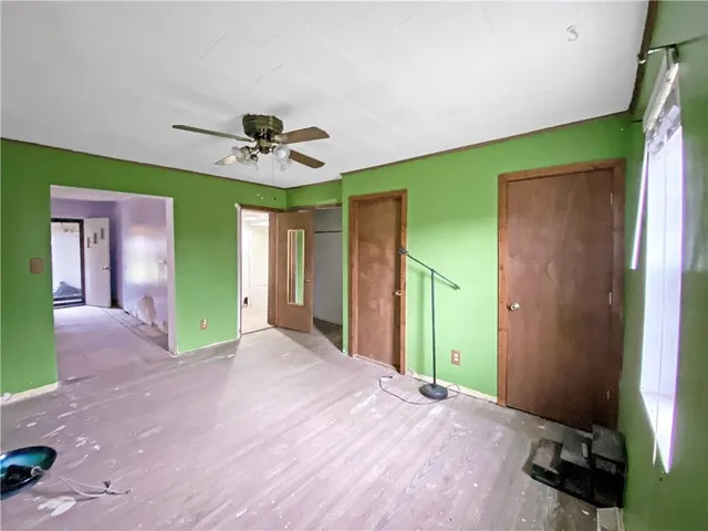 a view of a livingroom with a flat screen tv