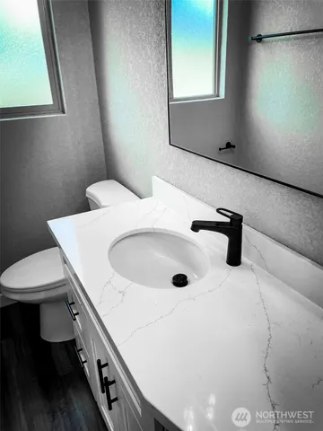 a bathroom with a sink and a toilet