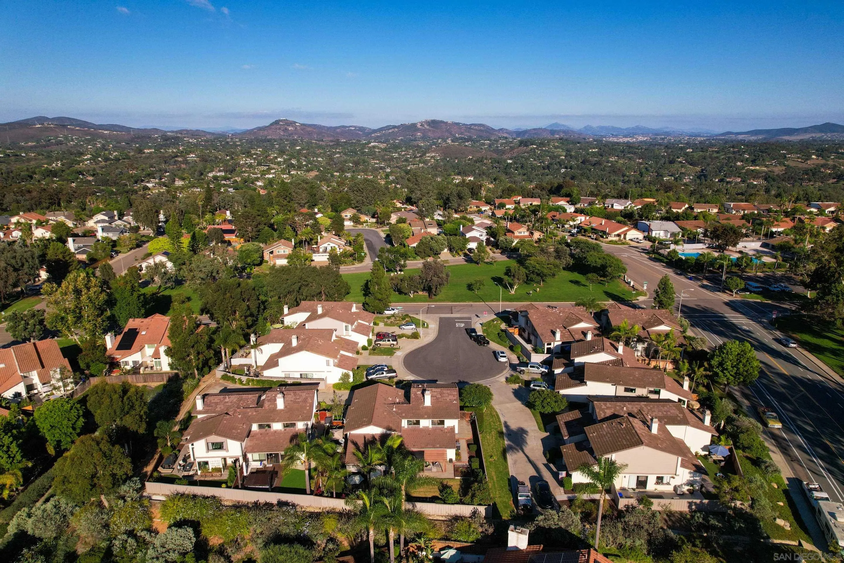 2002 Leafwood Place Encinitas, CA 92024 - Photo 49 of 64 an aerial view of residential houses with outdoor space