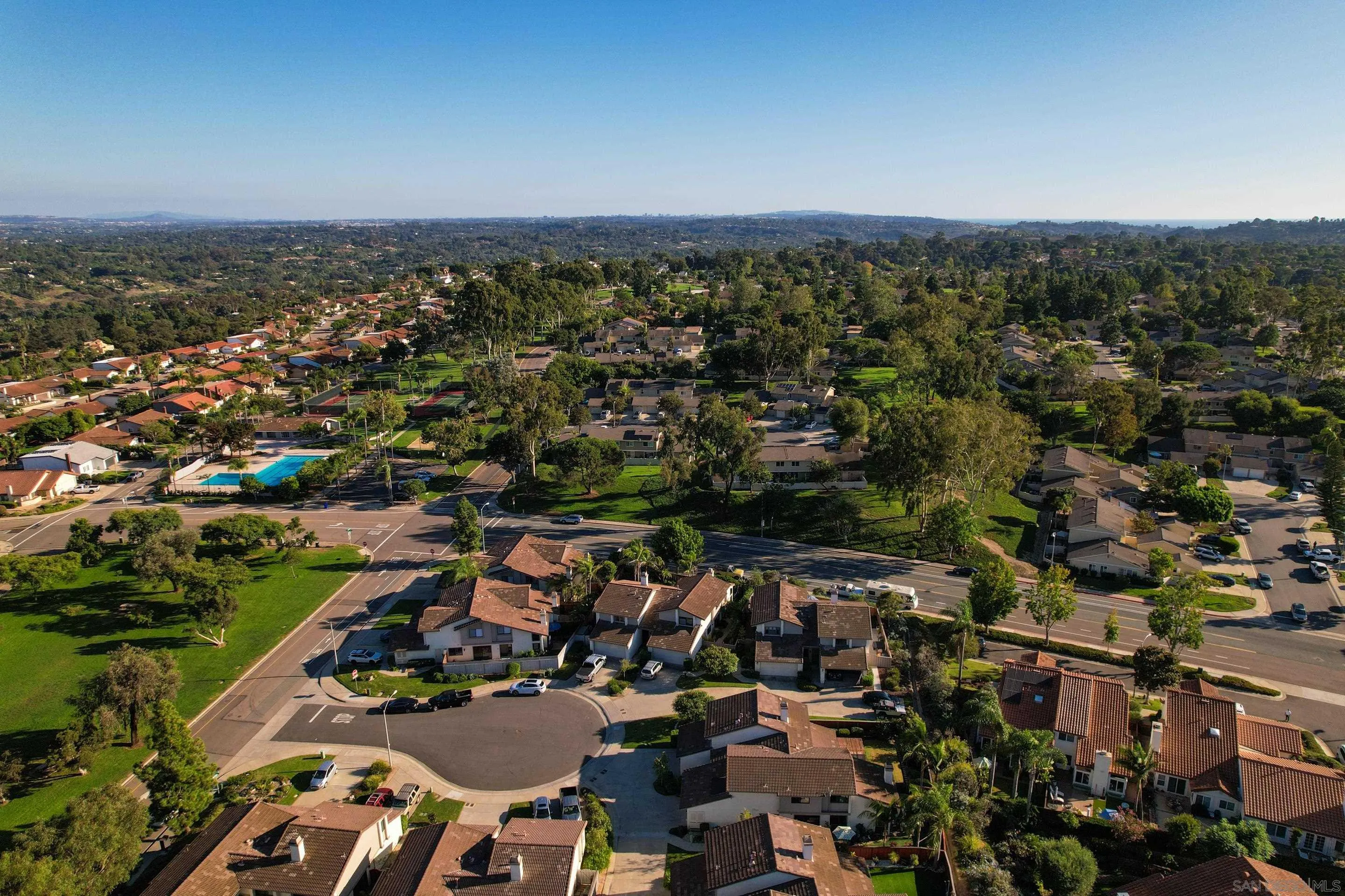 2002 Leafwood Place Encinitas, CA 92024 - Photo 56 of 64 an aerial view of a city with lots of residential buildings