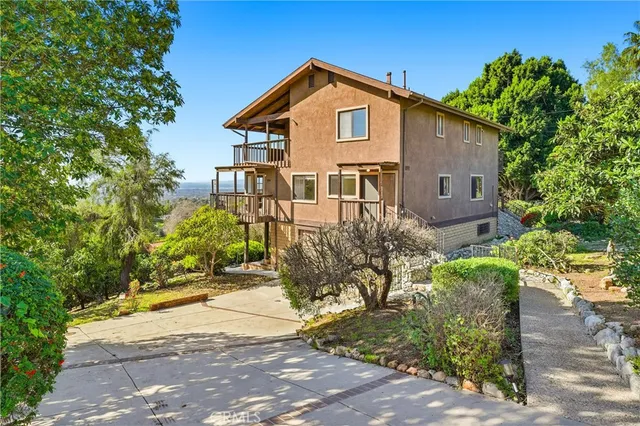 a front view of a house with balcony