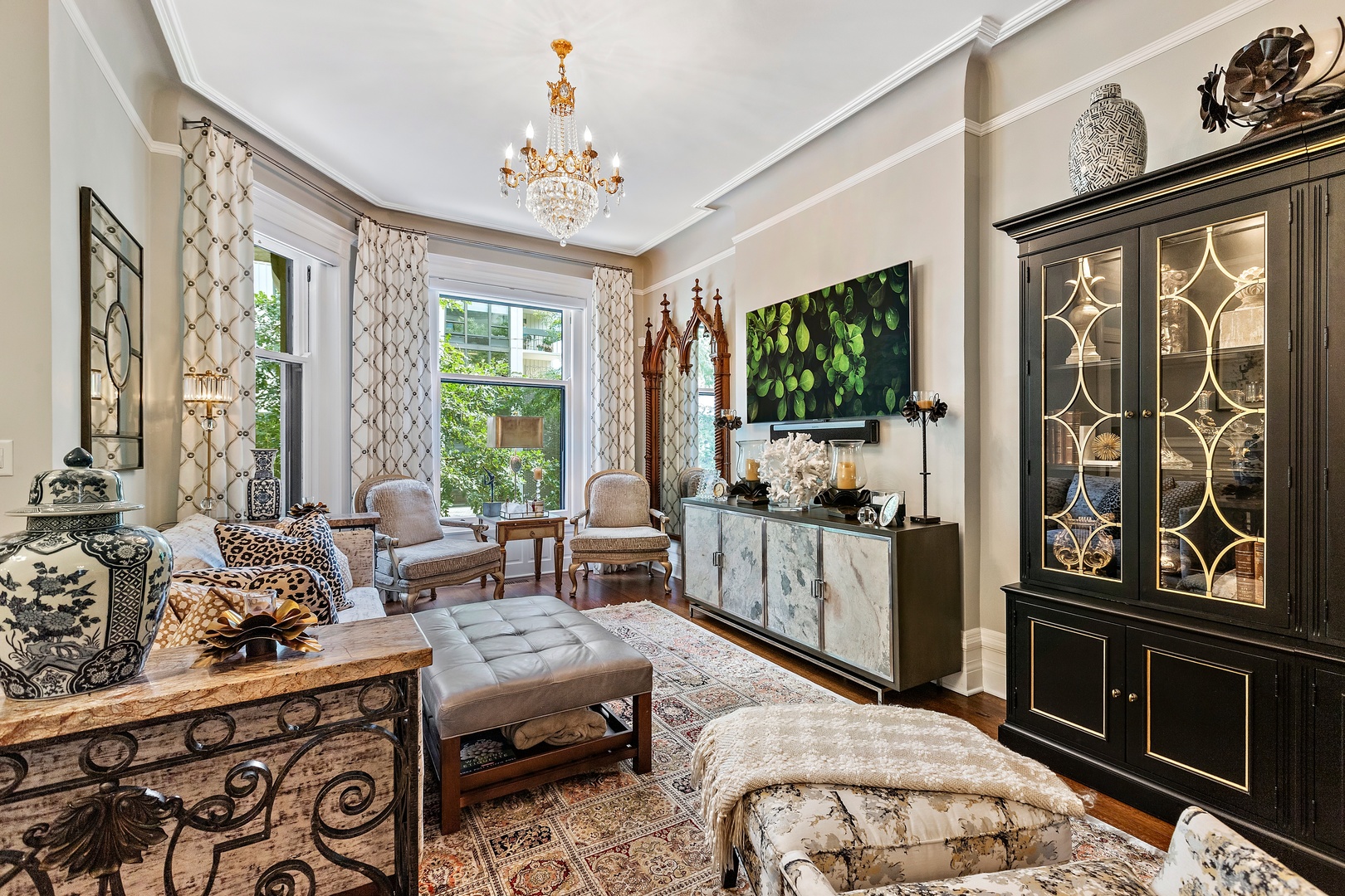 1304 North Ritchie Court Chicago, IL 60610 - Photo 6 of 39 a living room with furniture and large windows