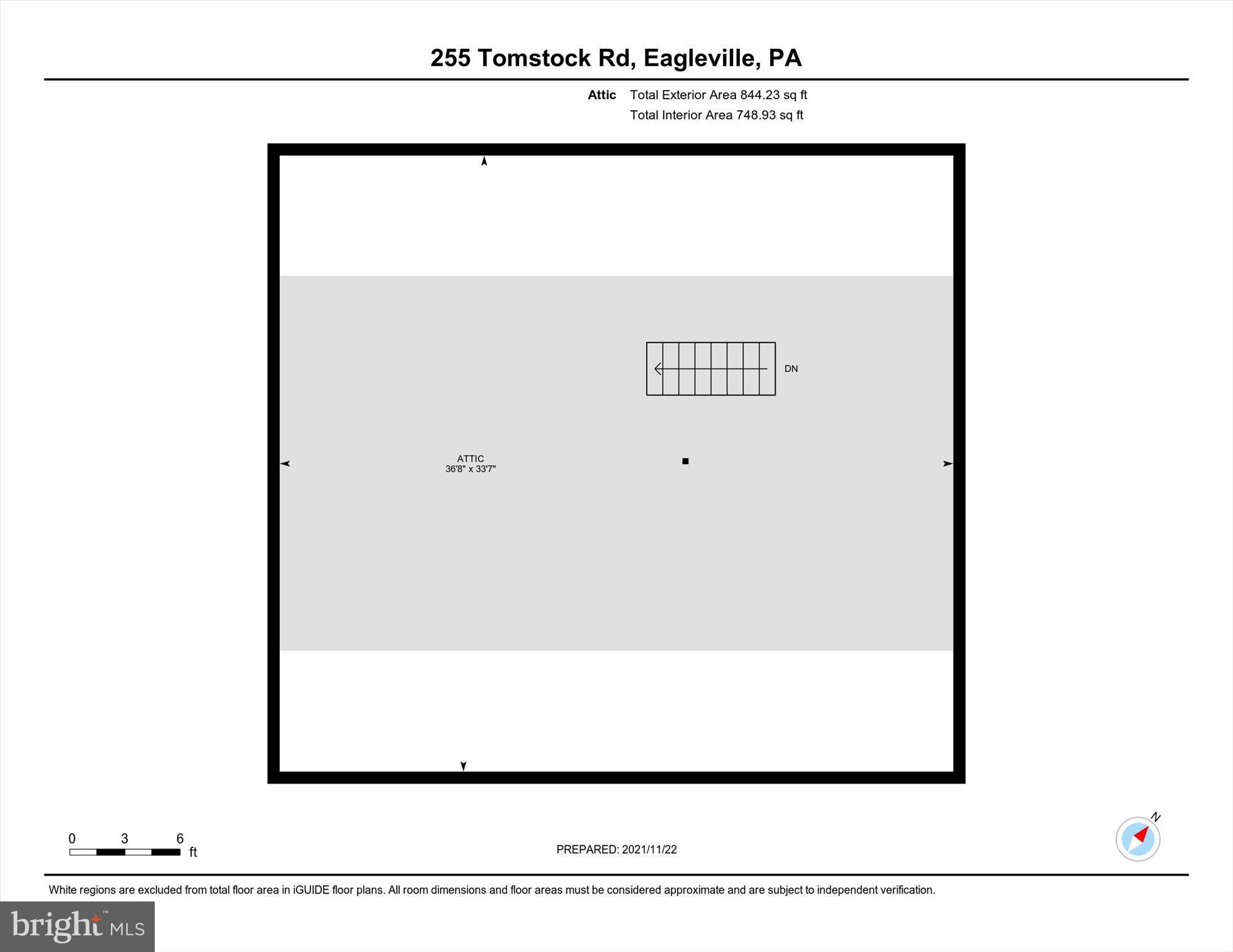 255 Tomstock Road Eagleville, PA 19403 - Photo 53 of 54 Attic Floorplan