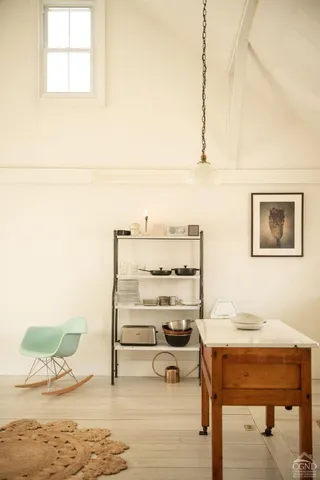 a view of small space with a window