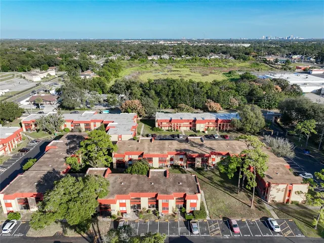 an aerial view of multiple house