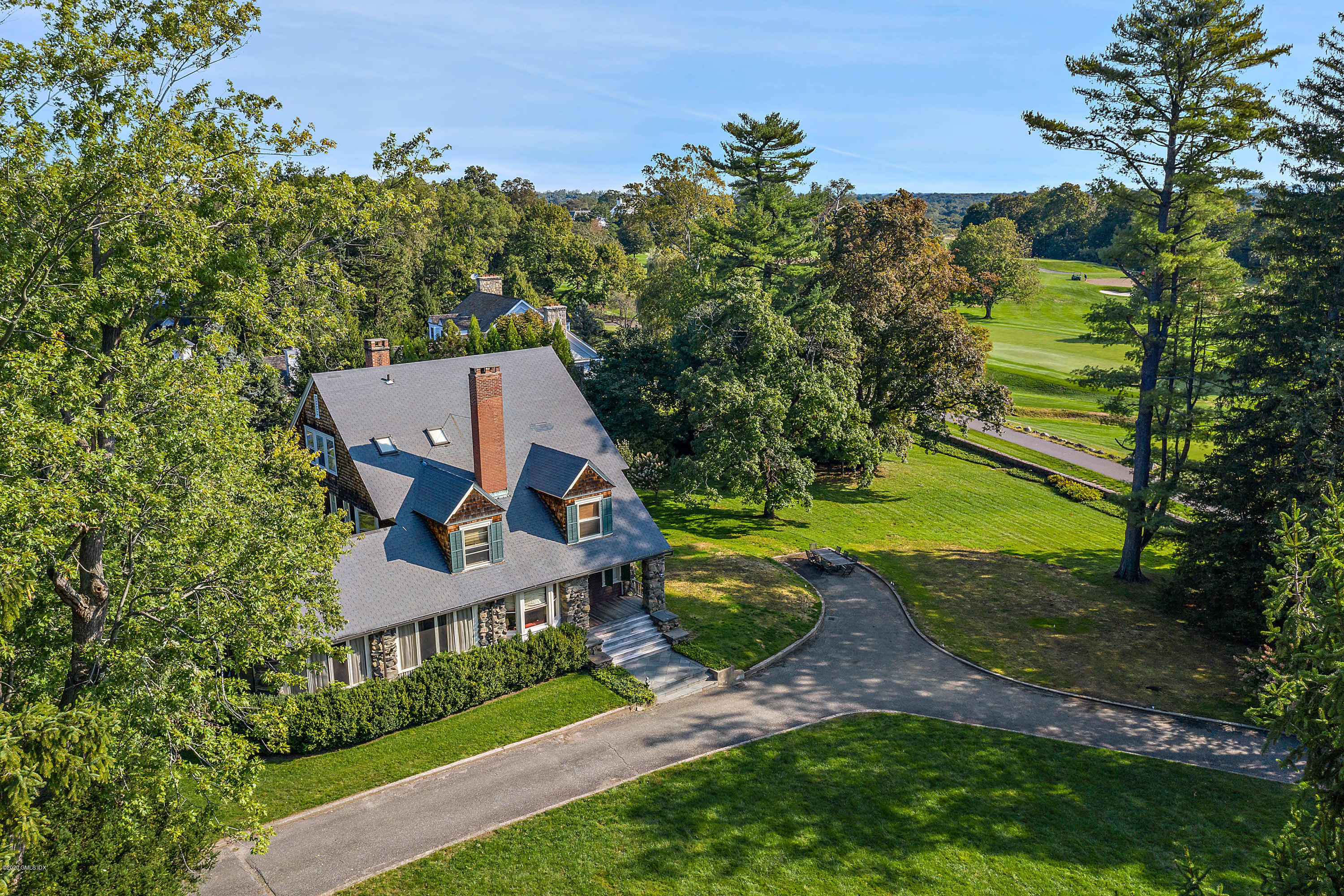 3 Fairfield Road Greenwich, CT 06830 - Photo 38 of 46 an aerial view of a house with a yard